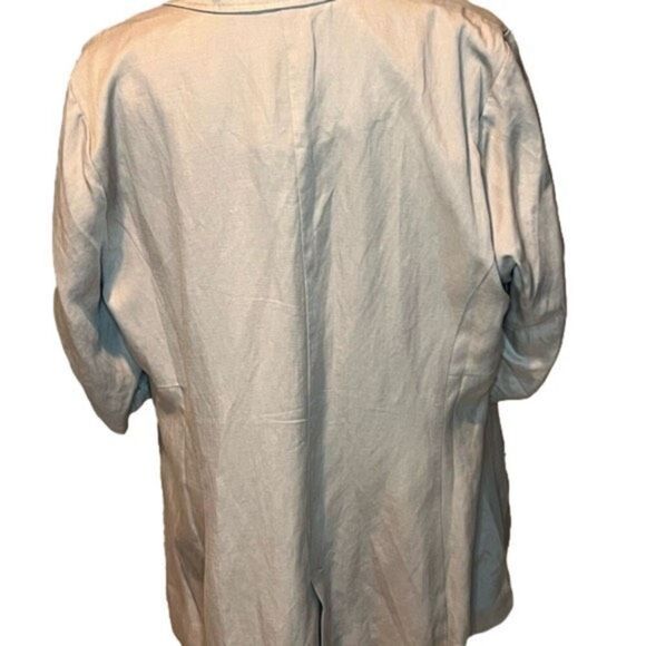 ✨Torrid Studio Linen Sz 2X Cream/Gray Blazer✨ - Picture 7 of 10